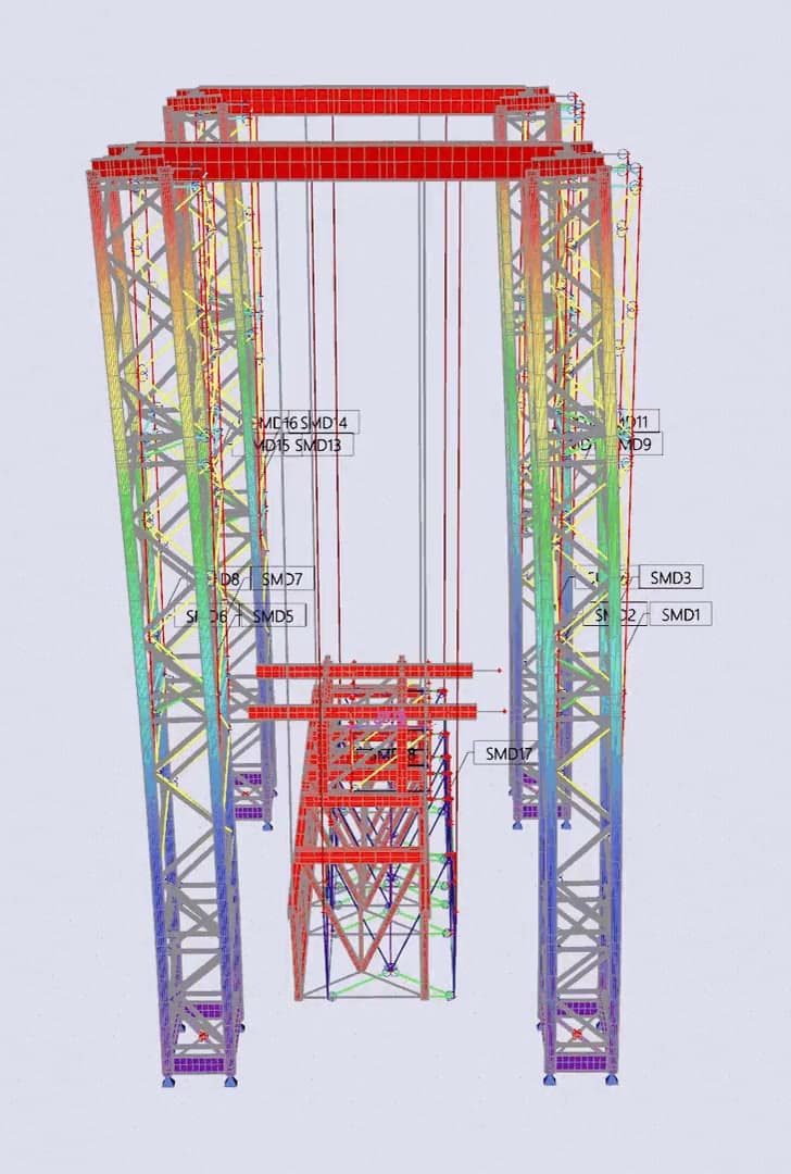 Análise de flambagem linear elástica de uma estrutura completa